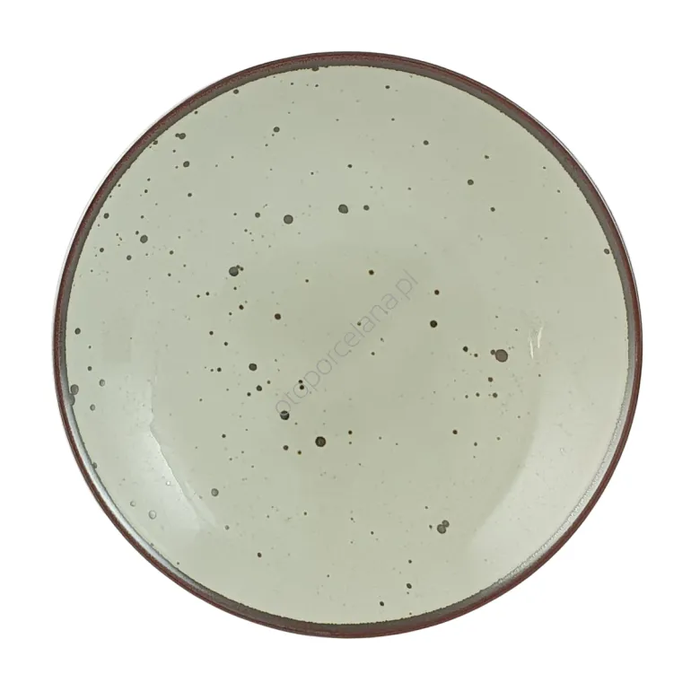 COTTAGE GREEN TEA TALERZ GŁĘBOKI 22 cm   - Alumina Bogucice