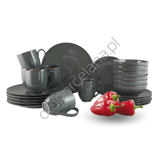 COTTAGE GRAPHITE zestaw dla 6 os. 24 el.- Alumina Bogucice