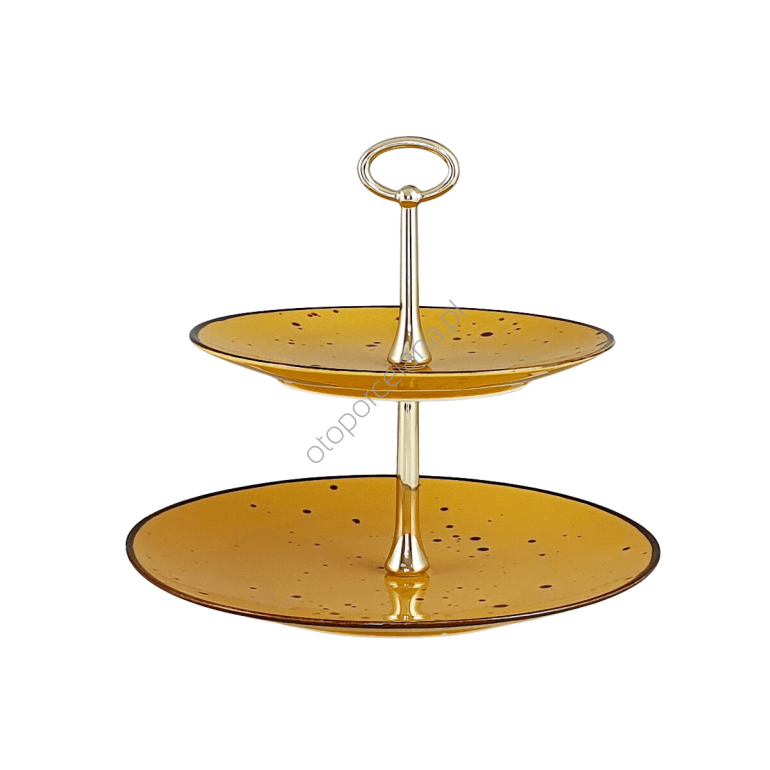 COTTAGE YELLOW ETAŻERKA 2 POZIOMOWA - Alumina Bogucice