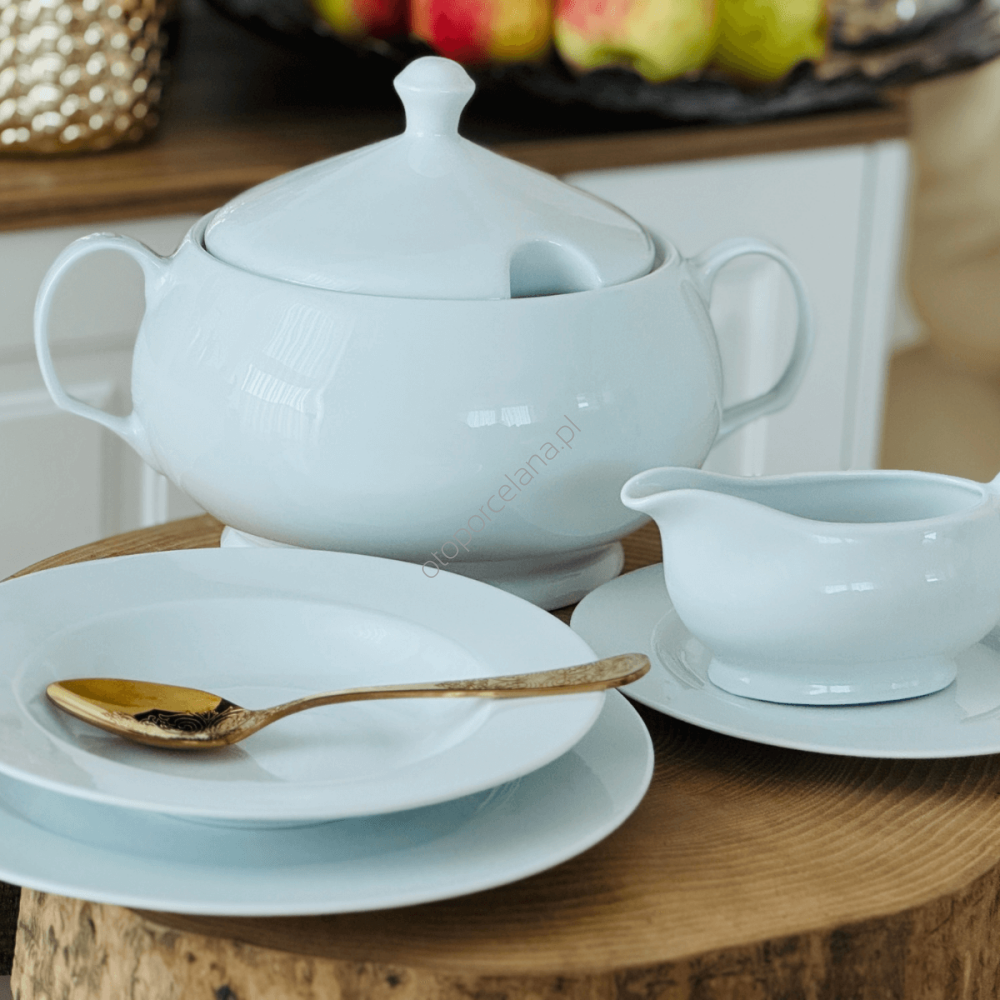 FELICITA WHITE serwis obiadowy 12 osobowy/ 42 sztuki.