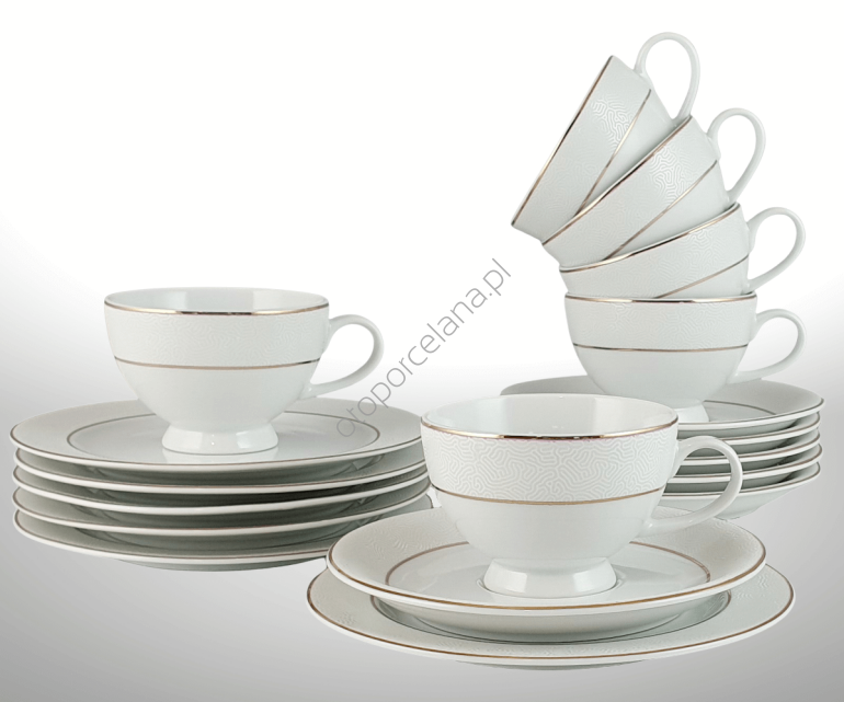 EMILY GOLD  serwis do herbaty 6 osobowy/ 12 sztuk AP101