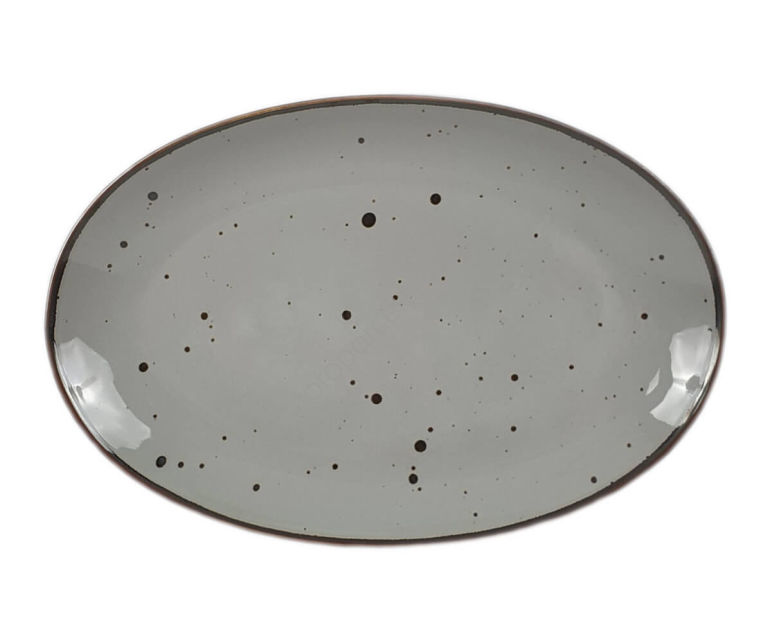 COTTAGE GREY PÓŁMISEK OWALNY 31 cm - Alumina Bogucice