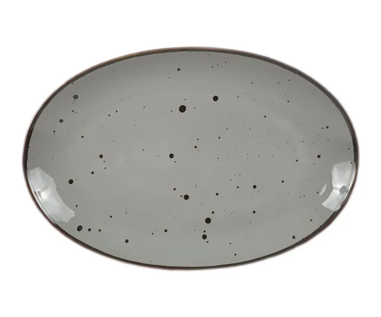 COTTAGE GREY PÓŁMISEK OWALNY 31 cm - Alumina Bogucice