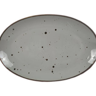 COTTAGE GREY PÓŁMISEK OWALNY 31 cm - Alumina Bogucice