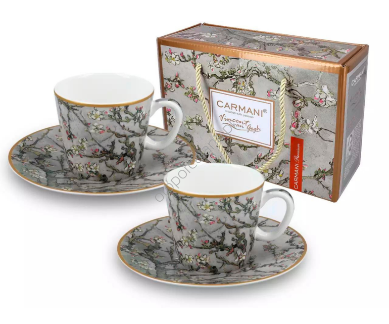 V. VAN GOGH kpl. 2 filiżanek espresso, KWITNĄCY MIGDAŁOWIEC 100 ml