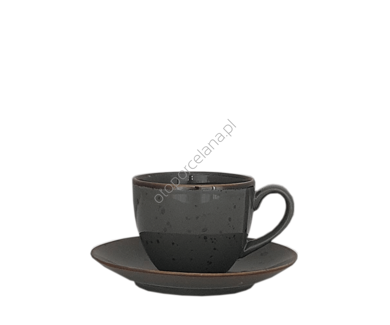 COTTAGE GRAPHITE FILIŻANKA ZE SPODKIEM 300 ml - Alumina Bogucice