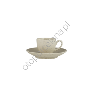 GRANITE SOFT CREAM FILIŻANKA ZE SPODKIEM DO ESPRESSO 80 ml - Alumina Bogucice