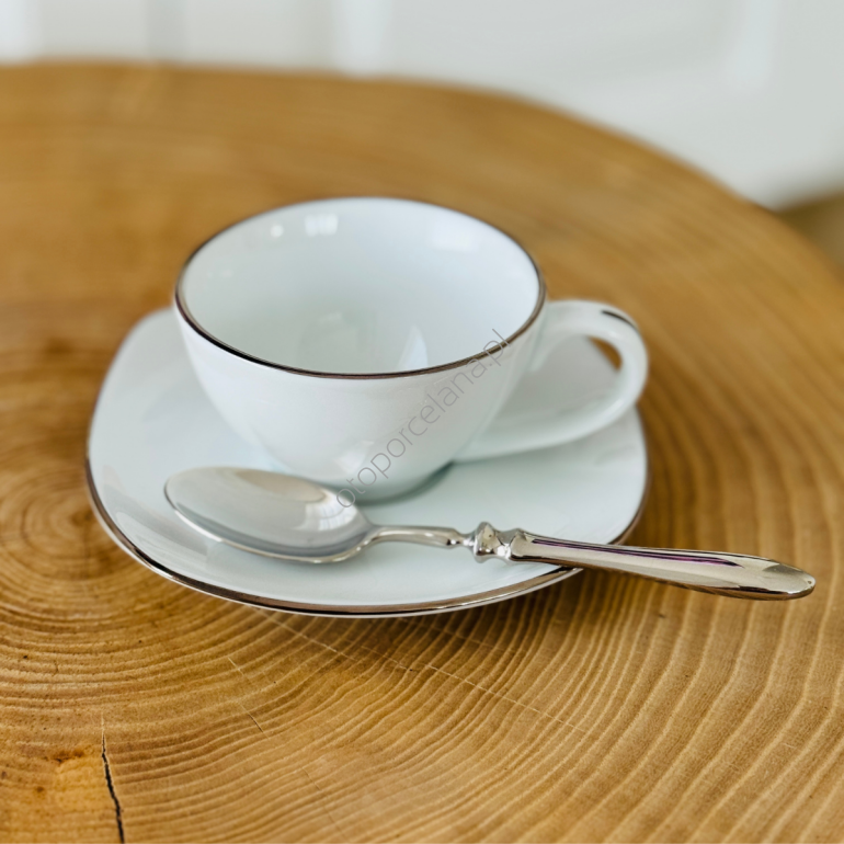 ELITE PLATIN filiżanka z spodkiem espresso