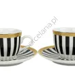 SERKO zestaw 2 filiżanek ze spodkiem espresso ART01 - 2