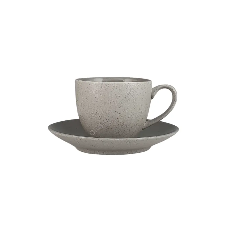 GRANITE SILVER GREY FILIŻANKA ZE SPODKIEM 300 ml - Alumina Bogucice