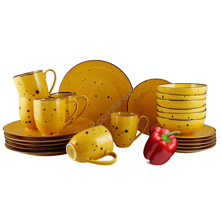 COTTAGE YELLOW zestaw dla 6 os. 24 el.- Alumina Bogucice