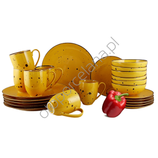 COTTAGE YELLOW zestaw dla 6 os. 24 el.- Alumina Bogucice