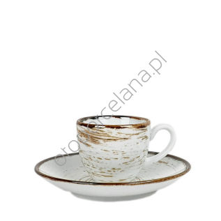 NOSTALGIA WHITE FILIŻANKA ZE SPODKIEM ESPRESSO 80 ml - Alumina Bogucice