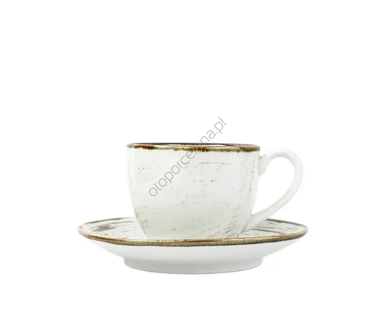 NOSTALGIA WHITE FILIŻANKA Z SPODKIEM 200 ml - Alumina Bogucice