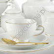 MINOS GOLD serwis do herbaty 6 osobowy z talerzami obiad./ 27 sztuk AC162 - 2