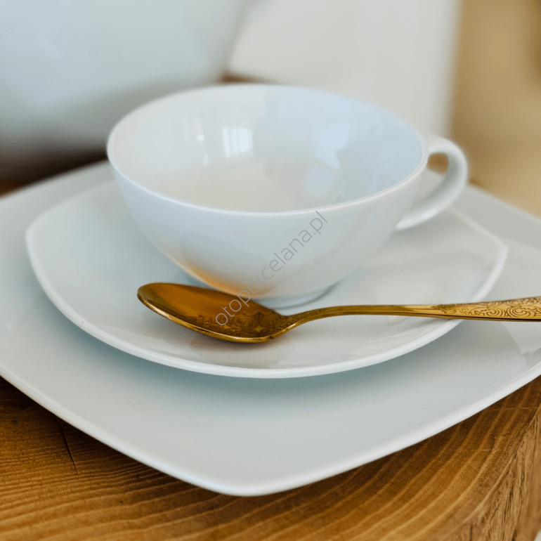 ELITE WHITE serwis do herbaty 6 osobowy/ 12 sztuk.